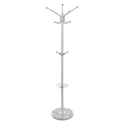 Hat/Coat Stand Metallic HM0039.02 rotating white with marble ''37x170 cm