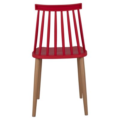 Трапезен стол HM8052.07 Ванеса червен с метални крака 42,5x47x81,5см