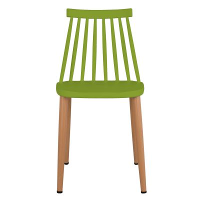 Трапезен стол HM8052.08 Ванеса зелено с метални крака 42,5x47x81,5см