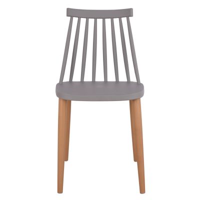 Dining chair HM8052.10 Vanessa grey with metallic legs 43x46,5x82cm