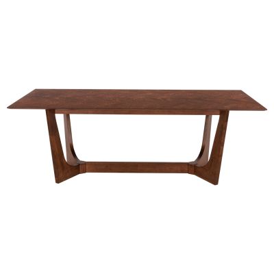 DINING TABLE RIMER HM9742 MDF WITH ASH WOOD VENEER IN WALNUT COLOR 220X100x75H cm.