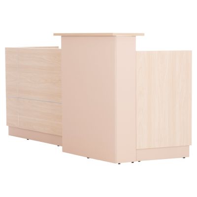 RECEPTION DESK DALTON HM2068.02 MELAMINE IN SONAMA-BEIGE 240x80x106Hcm.