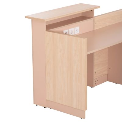 RECEPTION DESK DALTON HM2068.02 MELAMINE IN SONAMA-BEIGE 240x80x106Hcm.