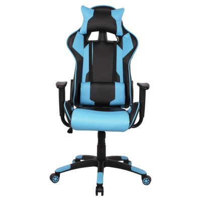 Office Gaming chair HM1072.08 Black-light Blue color 66,5x70x(122-129) cm