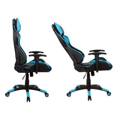 Office Gaming chair HM1072.08 Black-light Blue color 66,5x70x(122-129) cm