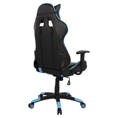 Office Gaming chair HM1072.08 Black-light Blue color 66,5x70x(122-129) cm