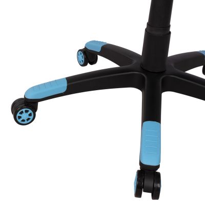 Office Gaming chair HM1072.08 Black-light Blue color 66,5x70x(122-129) cm