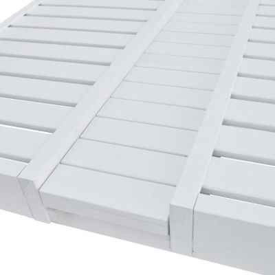 Шезлонг дървен двоен Mykonos B' White с плот 205x167x212 cm HM5428