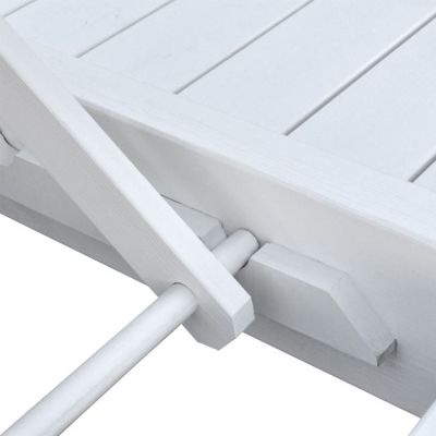 Шезлонг дървен двоен Mykonos B' White с плот 205x167x212 cm HM5428