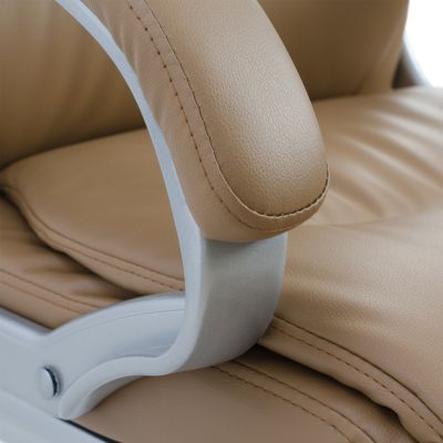 CONFERENCE ARMCHAIR SEMI-SWIVEL ZAMORA HM1088.09 CAMEL COLOR PU LEATHER 63x58x104Hcm.