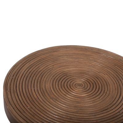 SIDE TABLE ROUND CIRCE HM9869 NATURAL RATTAN IN BROWN COLOR Φ40x45,5Hcm.