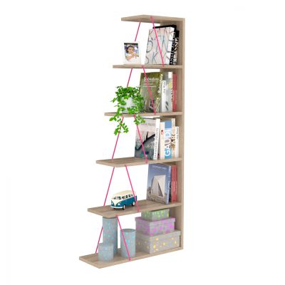 Bookcase Mini Tars in sonama/fuchsia HM2241.04