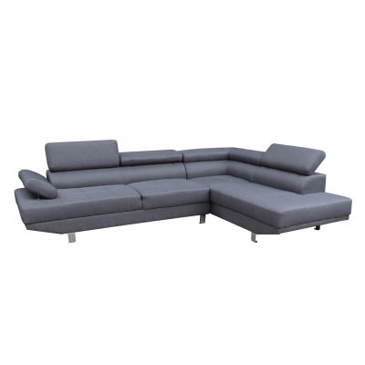 RIGHT CORNER SOFA GORO HM3085.10L GREY FABRIC 270x200x87H cm