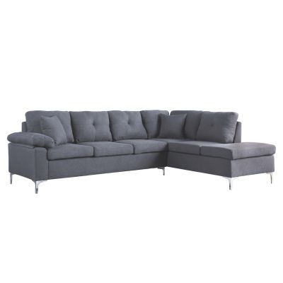 Corner right Sofa 282x197x90H cm HM3087R Grey