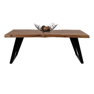 Coffee Table Alicia HM8171 solid acacia wood 118Χ59,5Χ47