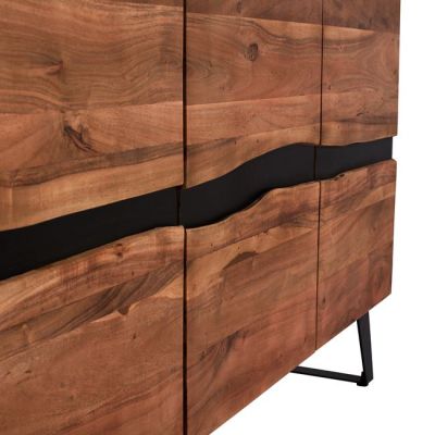 Бюфет HM8173 Алисия от Акациево дърво масив естествено 148x43.5x86cm