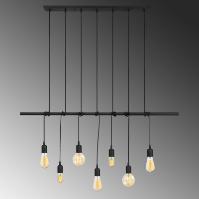 METALLIC PENDANT LIGHT IN BLACK HM7266 120Χ10Χ180cm.