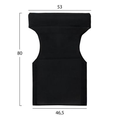 Възглавница черен цвят 2x1 за директорско кресло HM5272.05 46.5χ53χ80