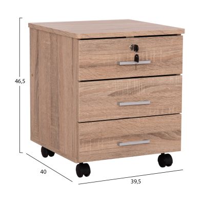 OFFICE DRAWER HAYDEN HM2282.02 MELAMINE IN SONAMA COLOR 39.5x40x46.5Hcm.