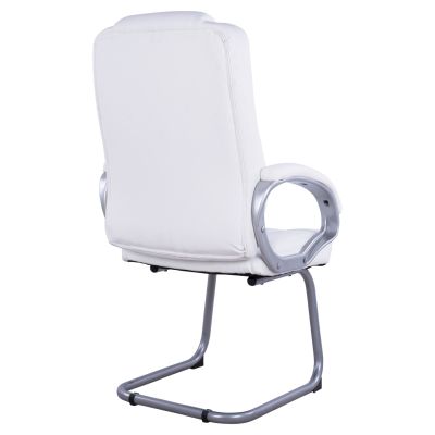 Visitor's chair with white PU Sora HM1144.02 63x67x112 cm