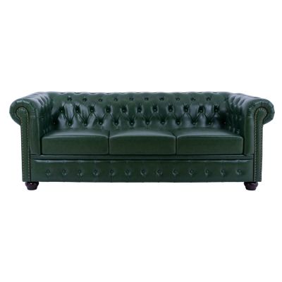 Sofa 3 Seater T. Chesterfield HM3009.08 PU Cypress Green 208x90x73 cm.