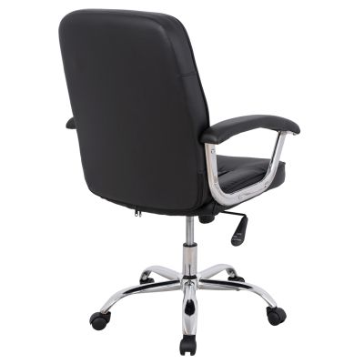Office chair HM1113 with black PU and chromed base 62x62x104 cm.