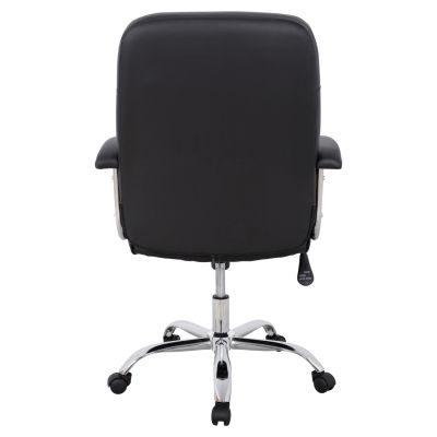 Office chair HM1113 with black PU and chromed base 62x62x104 cm.