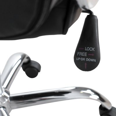 Office chair HM1113 with black PU and chromed base 62x62x104 cm.