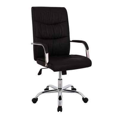 Manager's office chair HM1044.11 black with chromed base 55,5x65x111  cm.