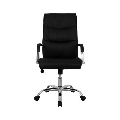 Manager's office chair HM1044.11 black with chromed base 55,5x65x111  cm.