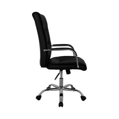 Manager's office chair HM1044.11 black with chromed base 55,5x65x111  cm.