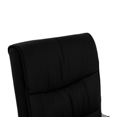 Manager's office chair HM1044.11 black with chromed base 55,5x65x111  cm.