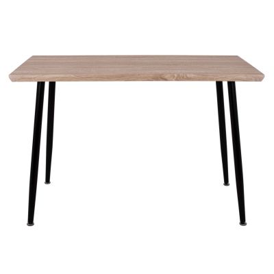 Трапезна маса PALOMA HM8334.01, 120x70x76,5-sonoma, черни крака