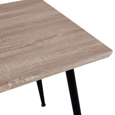 Трапезна маса PALOMA HM8334.01, 120x70x76,5-sonoma, черни крака
