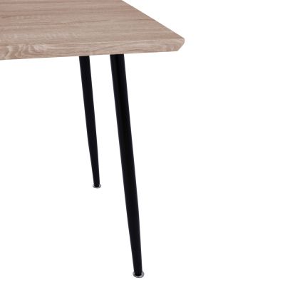 Трапезна маса PALOMA HM8334.01, 120x70x76,5-sonoma, черни крака