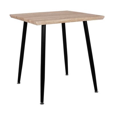 Трапезна маса PALOMA HM8335.01, 70x70x76.5, sonoma, черни крака