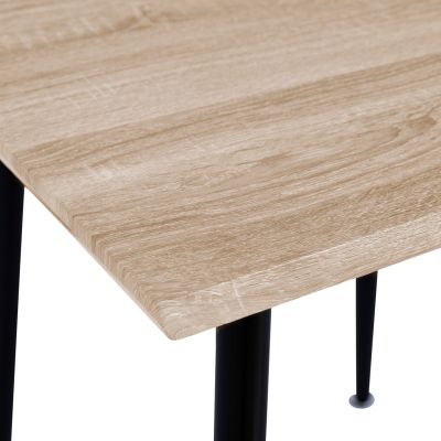 Трапезна маса PALOMA HM8335.01, 70x70x76.5, sonoma, черни крака