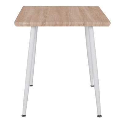 Трапезна маса PALOMA HM8335.02, 70x70x76.5, сонома, бели крака