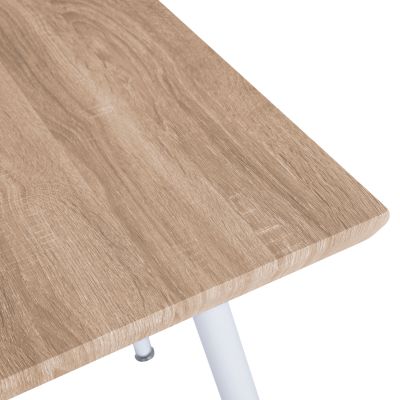 Трапезна маса PALOMA HM8335.02, 70x70x76.5, сонома, бели крака
