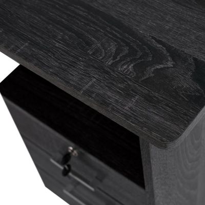 Office set 2pieces Office & Cabinet Grey color HM10337.01