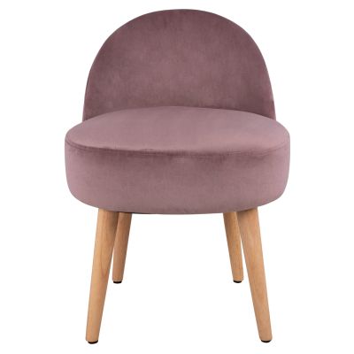 Velvet stool with back Yasmine rotten apple HM8395.02 47x43x63,5cm