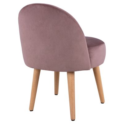 Velvet stool with back Yasmine rotten apple HM8395.02 47x43x63,5cm