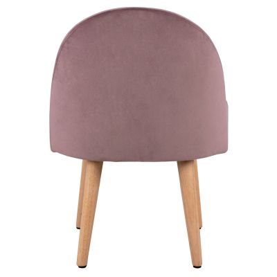 Velvet stool with back Yasmine rotten apple HM8395.02 47x43x63,5cm