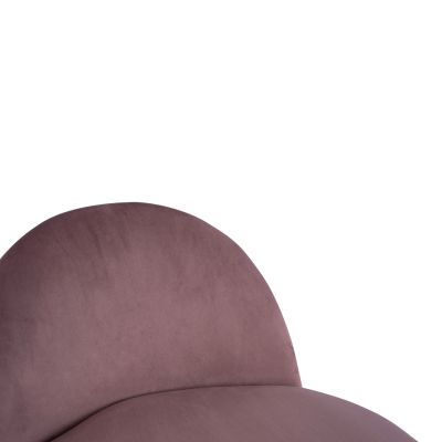 Velvet stool with back Yasmine rotten apple HM8395.02 47x43x63,5cm