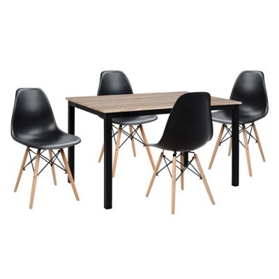 Комплект трапезна маса 5 части HM10340 Маса и 4 стола Twist 110x70x76 см
