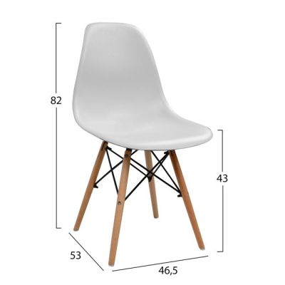 Комплект трапезна маса 5 части HM10349.02 Маса 120x70x76,5 см и столове Twist
