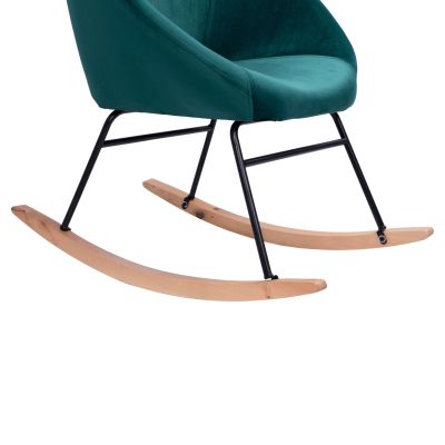 Кадифено кресло Paulina HM8399.03 кипарисово зелено 76x86x76см