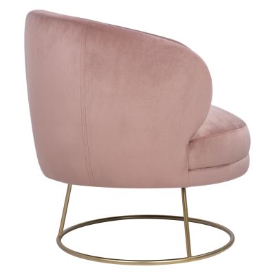 VELVET ARMCHAIR ARIEN HM8403.02 DUSTY PINK, GOLDEN BASE 80x75x82cm