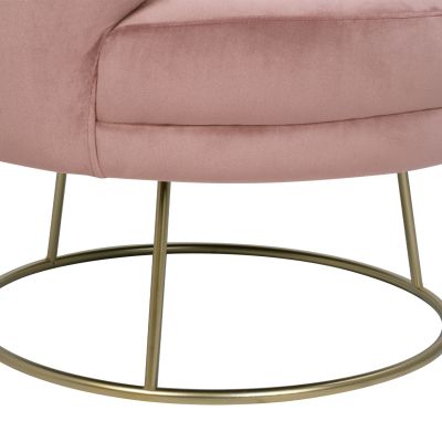 VELVET ARMCHAIR ARIEN HM8403.02 DUSTY PINK, GOLDEN BASE 80x75x82cm