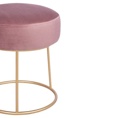 Stool Karlo HM8411.02 Rotten apple with gold Base ''36x38  cm